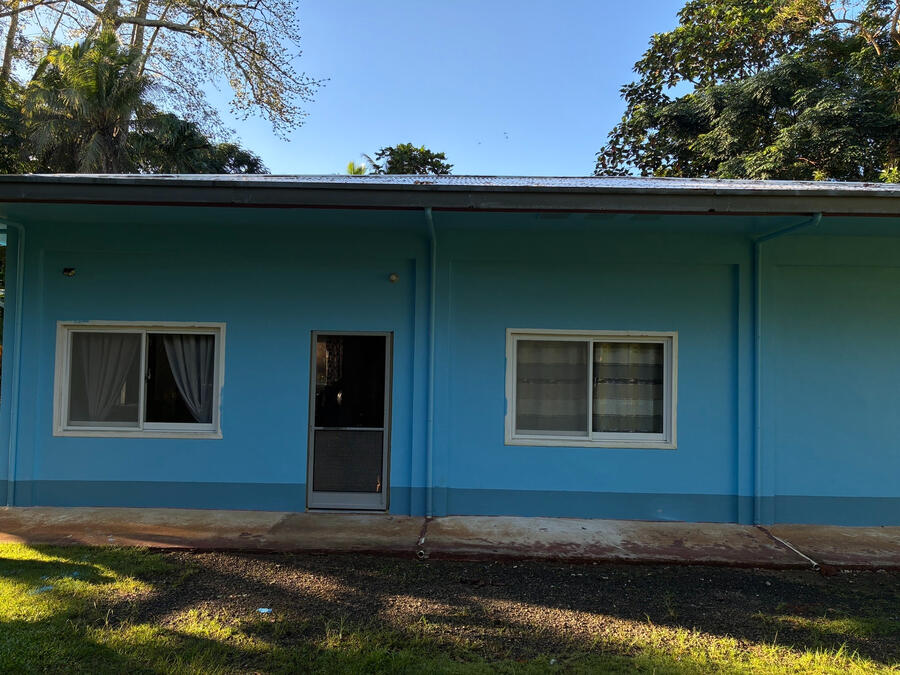 Micronesia 2025 Early morning sunlight on the Pohnpei house